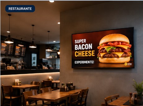 TV em restaurante